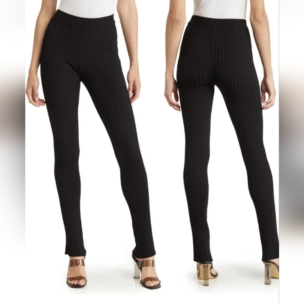Slim Flare Ribbed Pants